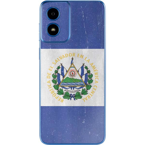 El Salvador Flag Distressed Moto G Play 4G (2024) Skin